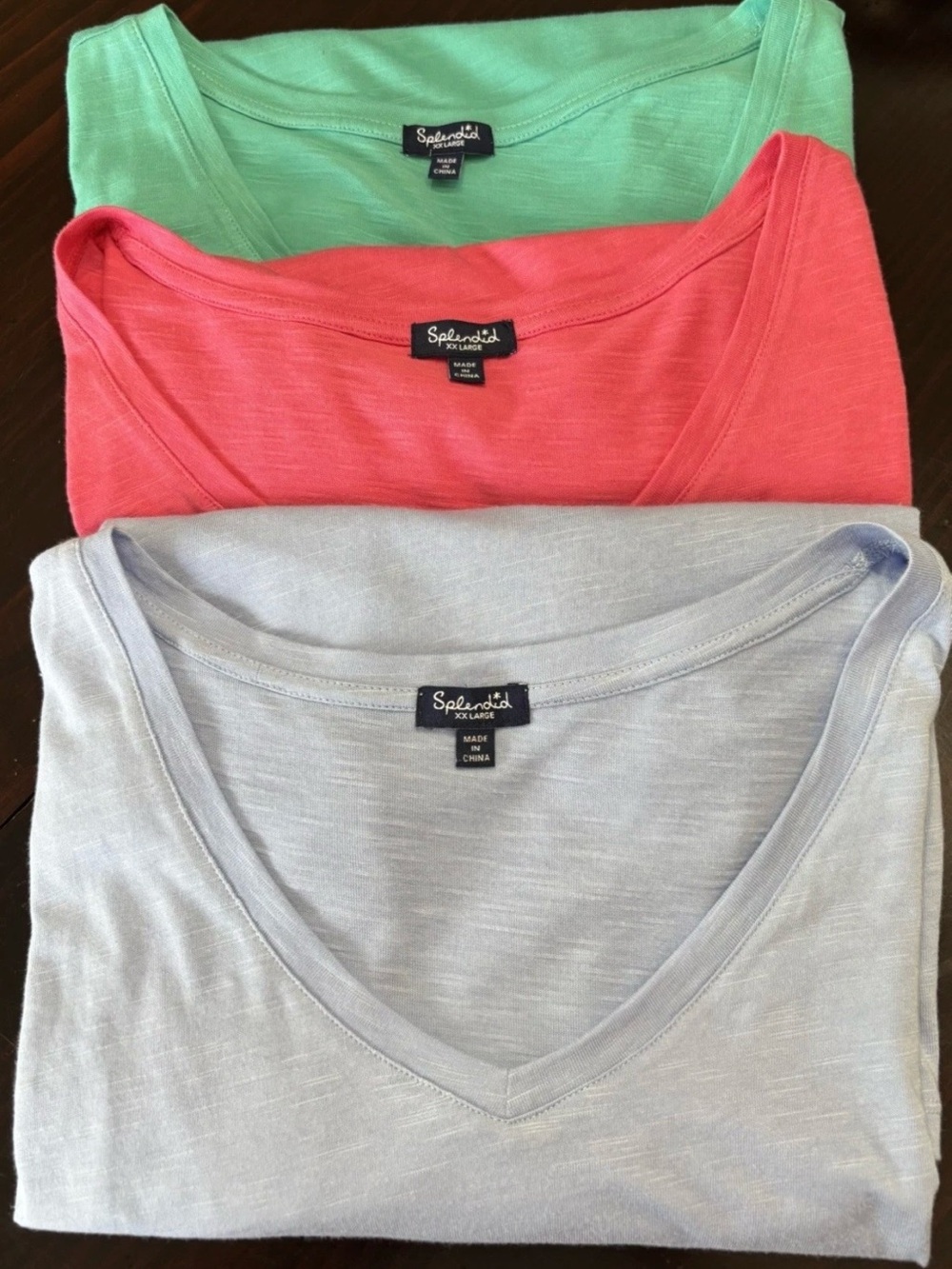 Splendid Women V-Neck Short Sleeve Tees - 3 Tops - XXL